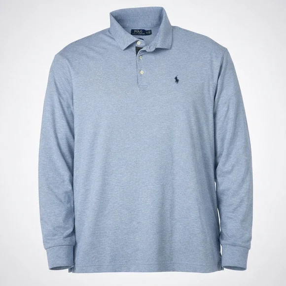 Polo Ralph Lauren Performance Classic Fit Shirt Mens XL Blue Cotton Long Sleeve - Picture 1 of 7